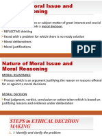 Nature of Moral Issue and Moral Reasoning