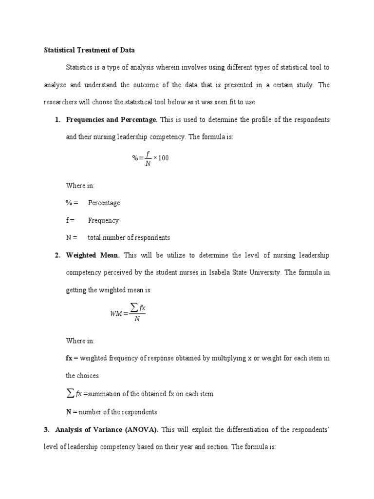 Statistical Treatment of Data | PDF