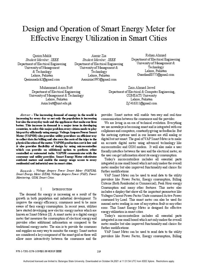 Design and Operation of Smart Energy Meter For Effective Energy ... Circuit Diagram