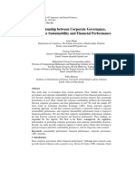 Relationship Between Corporate Governance, Corporate Sustainability and Financial Performance