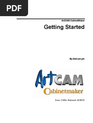 Art Cam Cabinetmaker Gettingstarted Text File Computer File