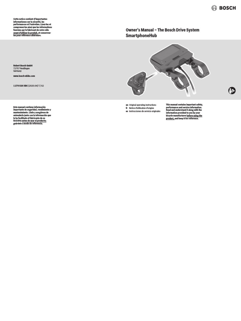 Bosch EBike Manual SmartphoneHub CUI100 MY21 US | PDF | Smartphone | Radio