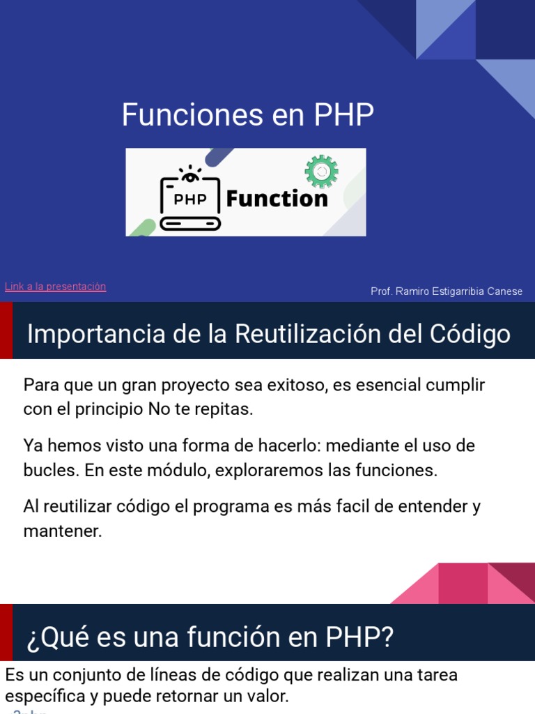 Funciones en PHP | PDF | Programación de computadoras | Informática