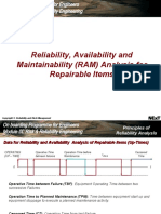 Reliability, Availability and Maintainability (RAM) Analysis For Repairable Items