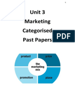 Unit 3 Marketing Categorised Past Papers: WWW - Igcsebusiness.co - Uk
