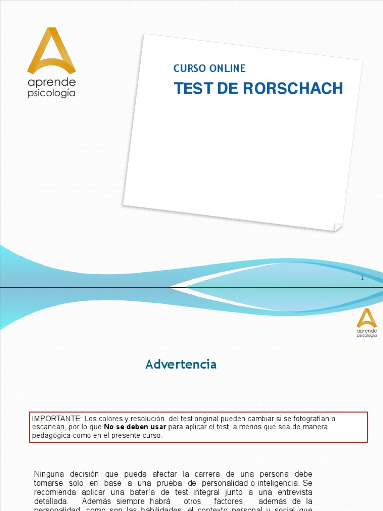 Manual Test de Rorschach (Completo) | PDF | Validez (Estadísticas) |  Psicoanálisis, image size:768x1024