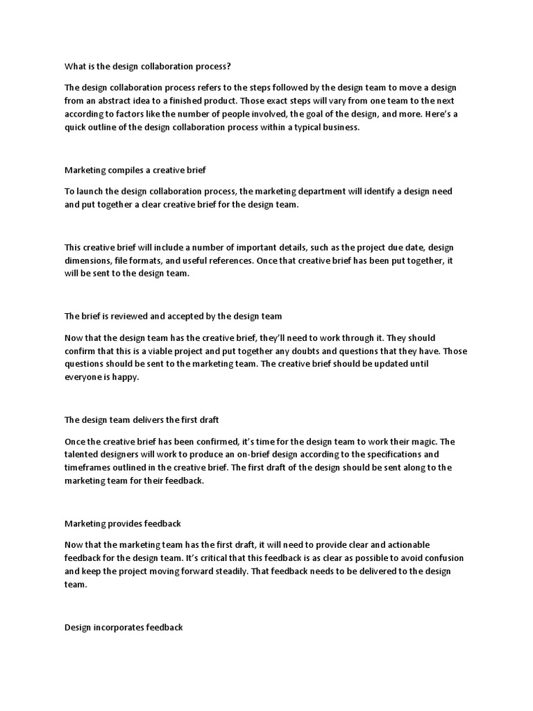 The Design Collaboration Process | PDF | Design | Version Control