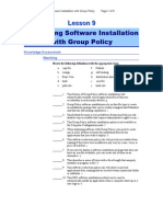 Performing Software Installation With Group Policy: Lesson 9