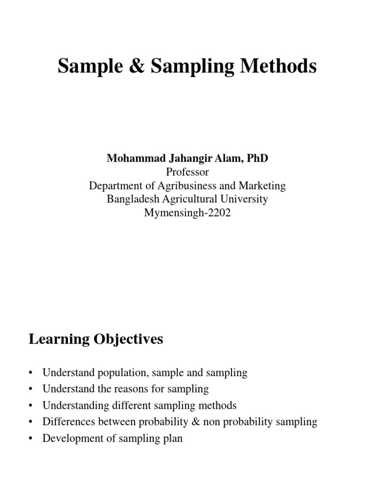 Sample Sampling Method Pdf Sampling Statistics Stratified