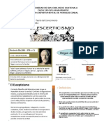 Teoría del conocimiento: El escepticismo como corriente filosófica que expresa la duda en la posibilidad de un conocimiento veraz