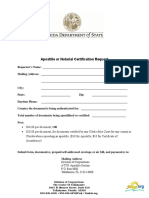 Apostille or Notarial Certification Request