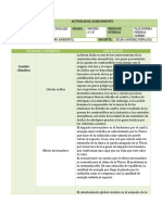 Actividad de Acercamiento Deterioro Ambiental