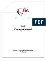 800 Change Control: Project Control System Manual