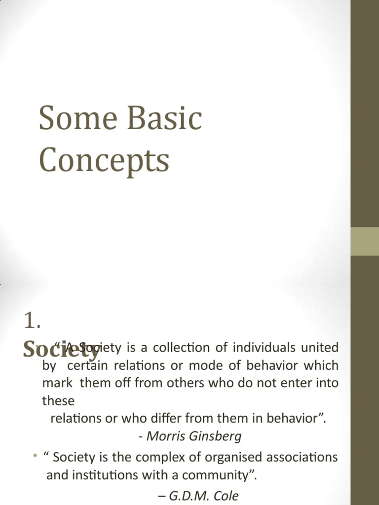 Some Basic Concepts | PDF | System | Institution