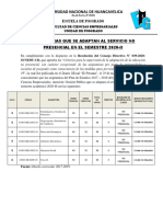 Cronograma de Actividades Académicas y Requisitos de Matrícula II Ciclo