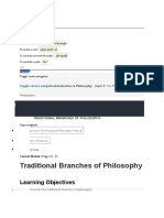 Traditional Branches of Philosophy: Chevron - Right