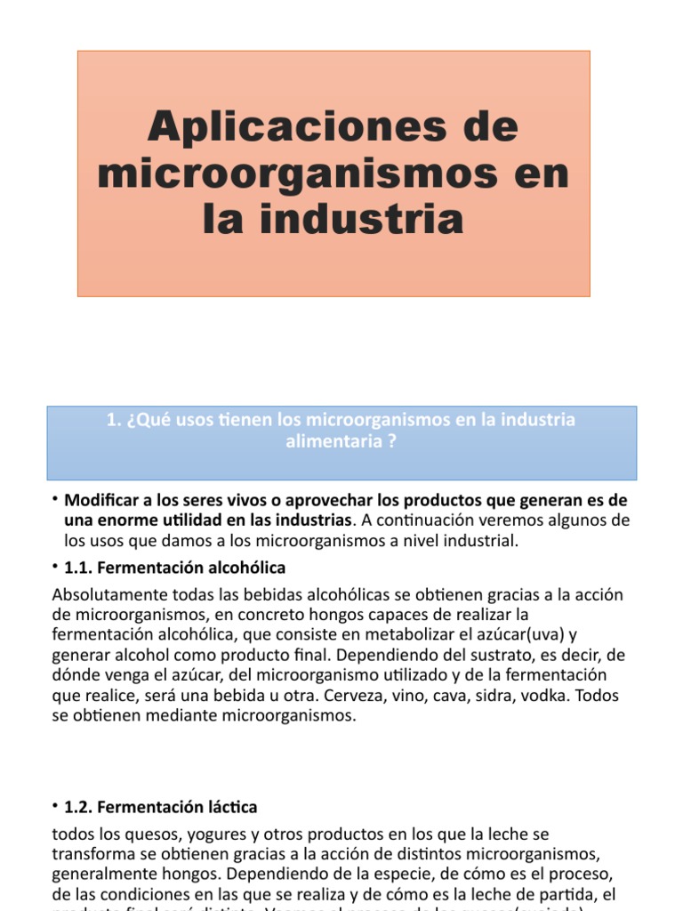 Aplicaciones de Microorganismos en La Industria | PDF | Leche | Queso