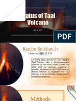 Status of Taal Volcano: July 1, 2021