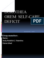 Orem Self Care Deficit