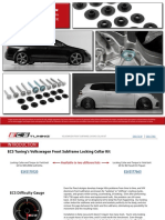 Volkswagen MK5/MK6 Aluminum Front Subframe Locking Collar Kit Installation Instructions