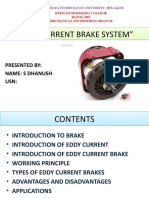 VTU RNSIT Mechanical Engineering Student Presents on Eddy Current Brake System