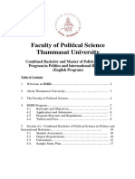 Thammasat University's Combined Bachelor and Master of Political Science Program