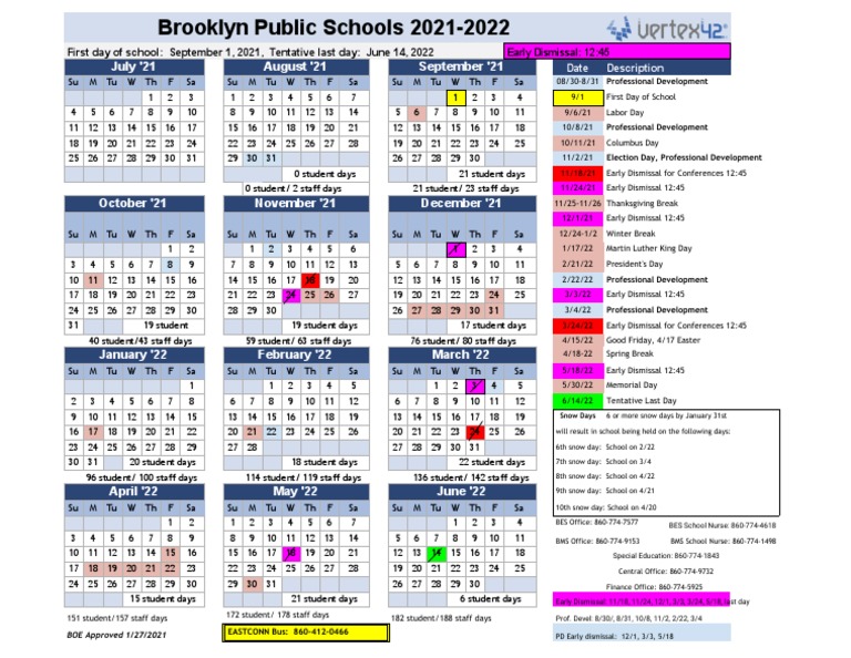 Brooklyn 2021-2022 Calendar | PDF | Seasons | Festival