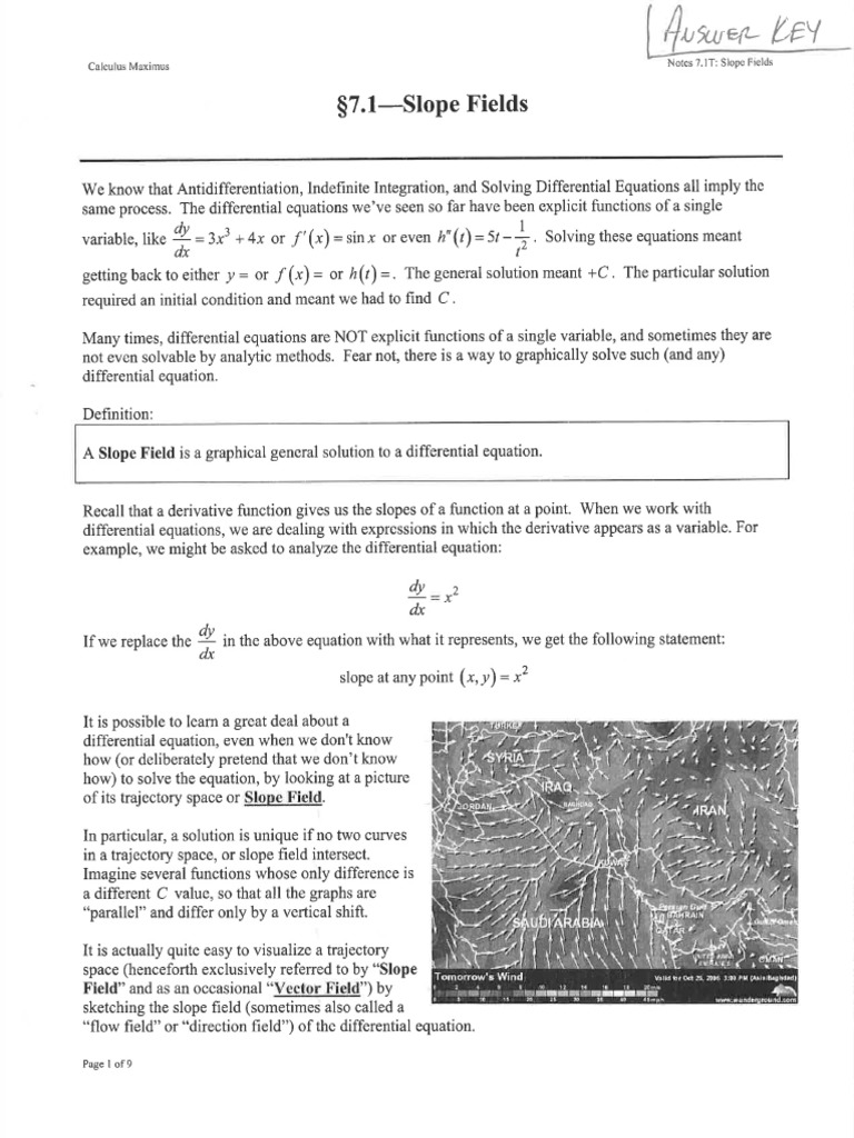 Solutions To 7 - 1 - 7 - 5 Notes and Exercises | PDF