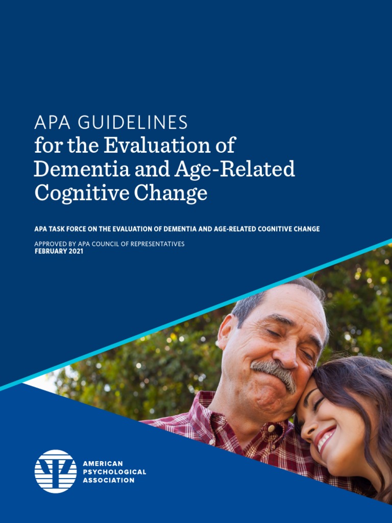 Guidelines Dementia Age Related Cognitive Change Pdf Dementia