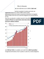 PIB-ul in Romania: 70 210 PIB - Sc. St. PIB Per Capita (Pondere În Media Zonei Euro, PPP) - Sc. DR