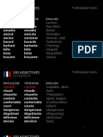 100 Adjective in French My Study Material, Reference
