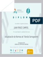 Diploma Actualización Normas de Tránsito SNG - Juan Ponce C.