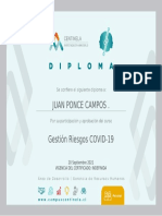 Diploma Gestión de Riesgos COVID-19 - Juan Ponce C.