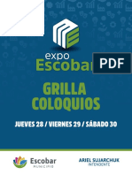 Grilla de Coloquios Expo Escobar 2021