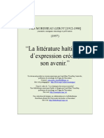 Litterature Haitienne Creole Son Avenir