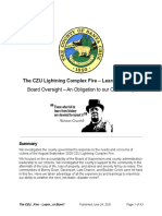 Board Oversight – An Obligation to Learn from the CZU Lightning Complex Fire
