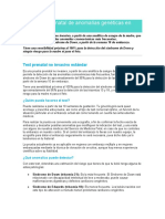 Detección Prenatal de Anomalías Genéticas en Sangre: Test Prenatal No Invasivo Estándar