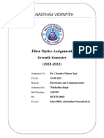 Banasthali Vidyapith: Fiber Optics Assignment Seventh Semester (2021-2022)