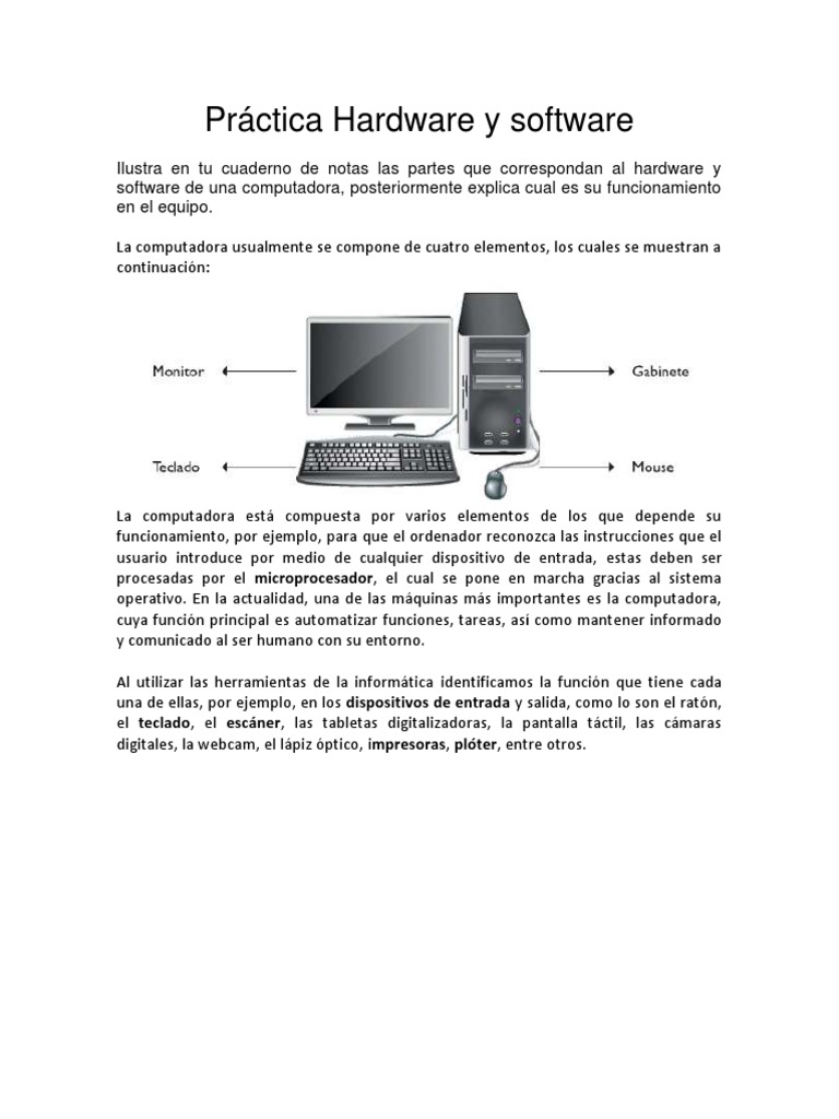 Práctica de Hardware y Software | PDF | Hardware de la computadora ...