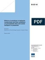 Effects of Variations in Hydraulic Conductivity and Flow Conditions On Groundwater Flow and Solute Transport in Peatlands