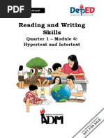 Reading and Writing Skills: Quarter 1 - Module 4: Hypertext and Intertext