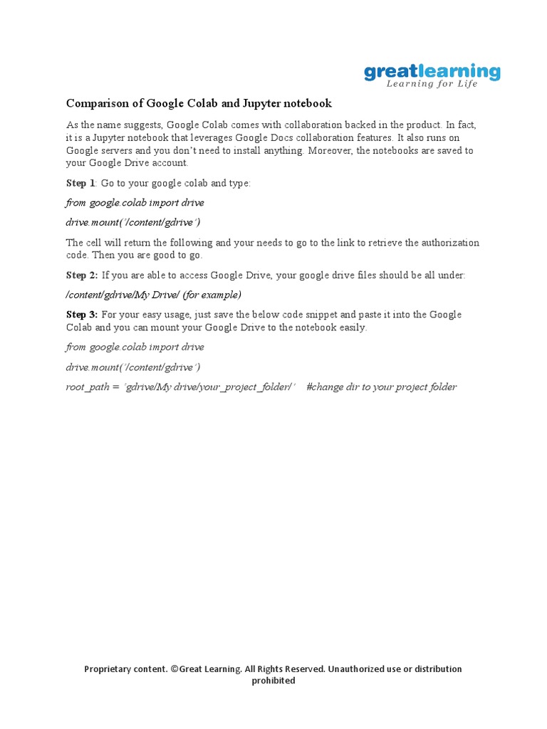 Comparison of Google Colab and Jupyter Notebook | PDF