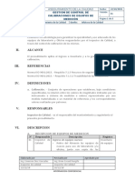 CP-CA-PR-002 Gestión de Control de Calibraciones de Equipos de Medición Ver.01