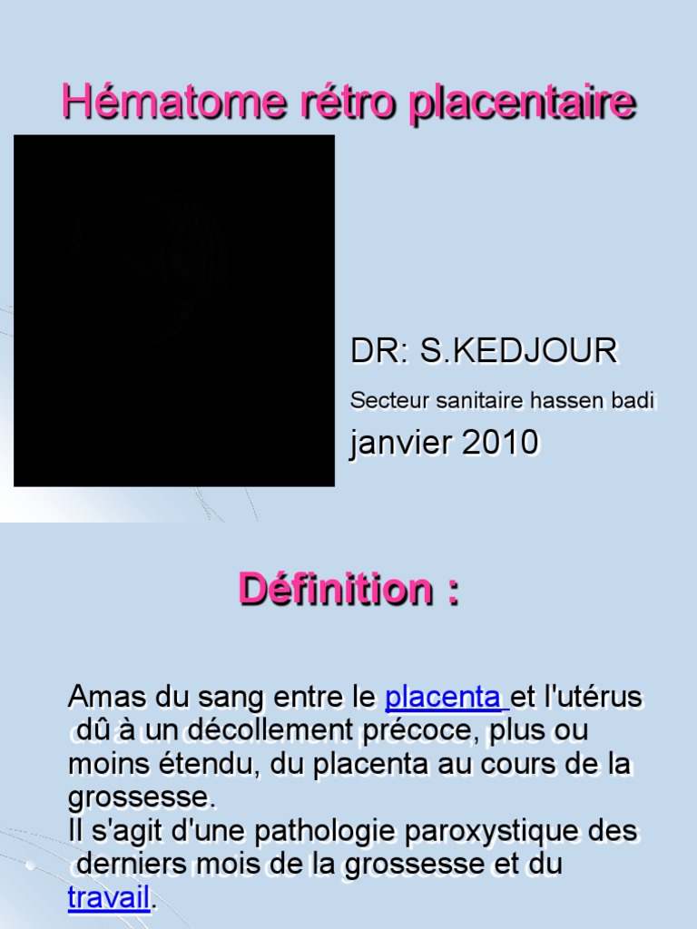 HRP DR Kedjour584 | PDF | Placenta | Utérus