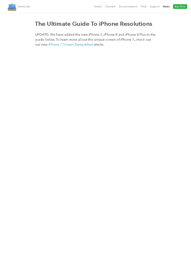 The Ultimate Guide To Iphone Resolutions | PDF | Pixel | I Phone