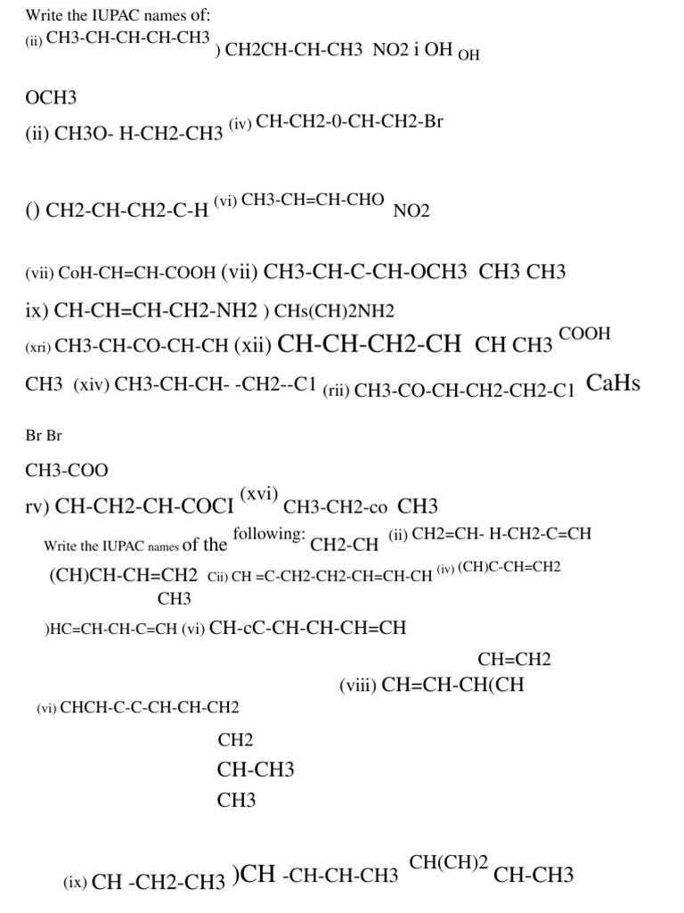 CH-CH-CH2-CH: Ch2Ch-Ch-Ch3 No2 | PDF