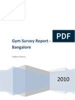 Gym Survey - Bangalore 2010