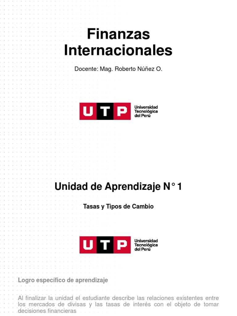 Semana 2 - Tasas y Tipos de Cambio | PDF | Mercado de divisas | Tipo de ...