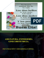 Fecundación y desarrollo fetal en enfermería ginecobstetricia