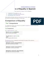 Comparisons of Equality in Spanish